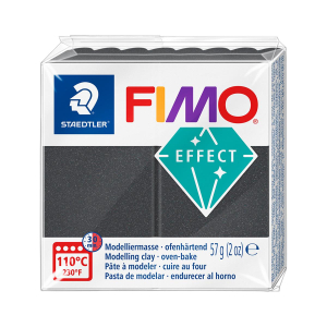 STAEDTLER FIMO Modeliermasse effect - stahl grau metallic...