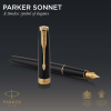 Parker Duo-Set Sonnet Black Lacquer - Füller + Kugelschreiber - Feder M - Schwarz