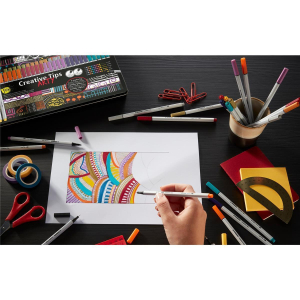 STABILO Creative Tips ARTY Multiliner-Set - PASTEL - 30er Metalletui - 6 Farben
