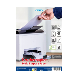 STYLEX Druckerpapier - A4 - 80 g/qm - weiß - 80 Blatt
