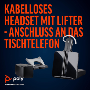 Plantronics/Poly CS540A DECT Headset - schwarz