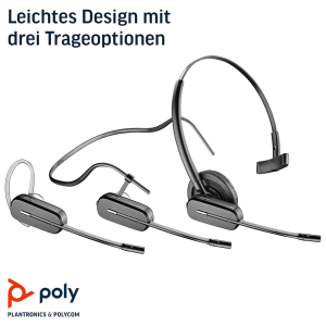 Plantronics/Poly CS540A DECT Headset - schwarz