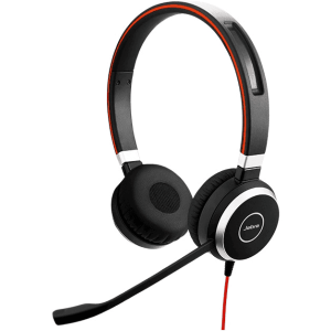 Jabra Evolve 40 MS Stereo Headset - schwarz-rot