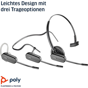 Plantronics/Poly CS540A + HL10 Headset - schwarz