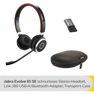 Jabra Evolve 65 SE UC Stereo Headset - schwarz