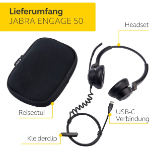 Jabra Engage 50 Stereo Headset - schwarz