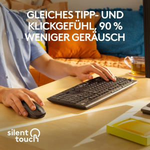 Logitech MK295 SilentTouch Tastatur-Maus-Set - schwarz