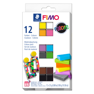 STAEDTLER FIMO Modeliermasse - neon leather effect - Ofenhärtend