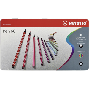 STABILO Pen 68 Filzstift - 1 mm - 40er Metalletui