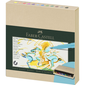 Faber-Castell Pitt Artist Pen Brush Tuschestift - 12er Atelierbox