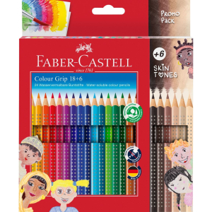 Faber-Castell Colour Grip Buntstifte - Skin Tones - 18+6...