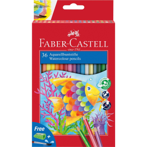 Faber-Castell Kinder Aquarell Buntstift - 36er Kartonetui