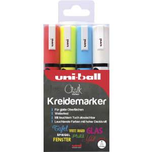 uni-ball Uni Chalk Marker - PWE-5M - 4 Stück - sortiert