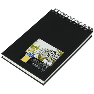 Oxford Sketchbook DIN A5 mit Spiralbindung - 40 Blatt - schwarz