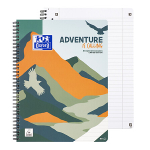 Oxford Limited Edition Adventure Collegeblock - DIN A4 - 80 Blatt - sortiert - 1 Stück