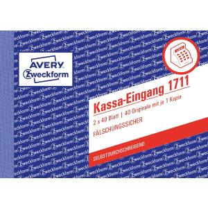 AVERY Zweckform 1711 Kassa-Eingangsbuch - DIN A6 quer - 2...