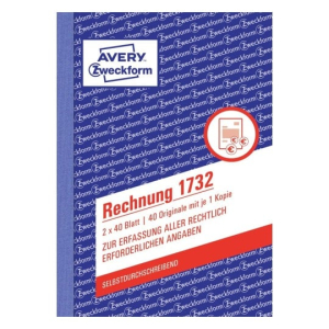 Avery Zweckform Rechnung 1732 - DIN A6 - 2x40 Blatt